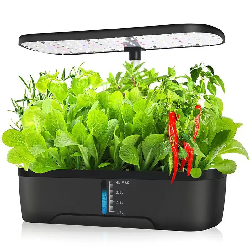 Hydroponics Growing Kit 12 Holes-Hydroponic System Kits Indoor Soilless Cultivation Equipment Vegetable fruit herb Planting Box LED Plant Growth lamp