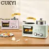 DMWD 4 in 1 Household Electric Breakfast Machine Toaster Frying Pan Mini Oven Bread Pizza Maker Hot Pot Steamer Boiling Pot 5
