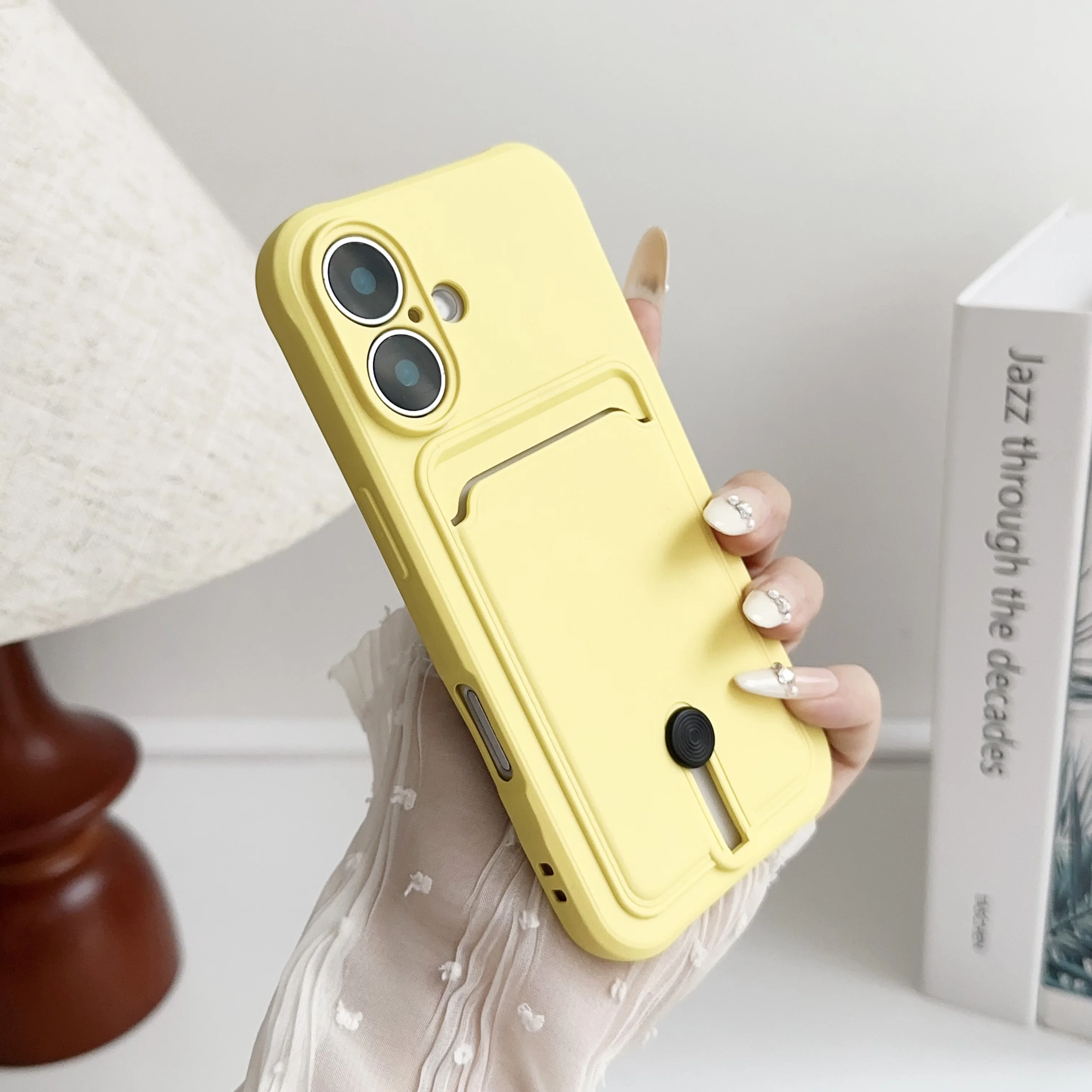 Vibrant Silicone Wallet Phone Case with Card Holder and Shockproof Protection