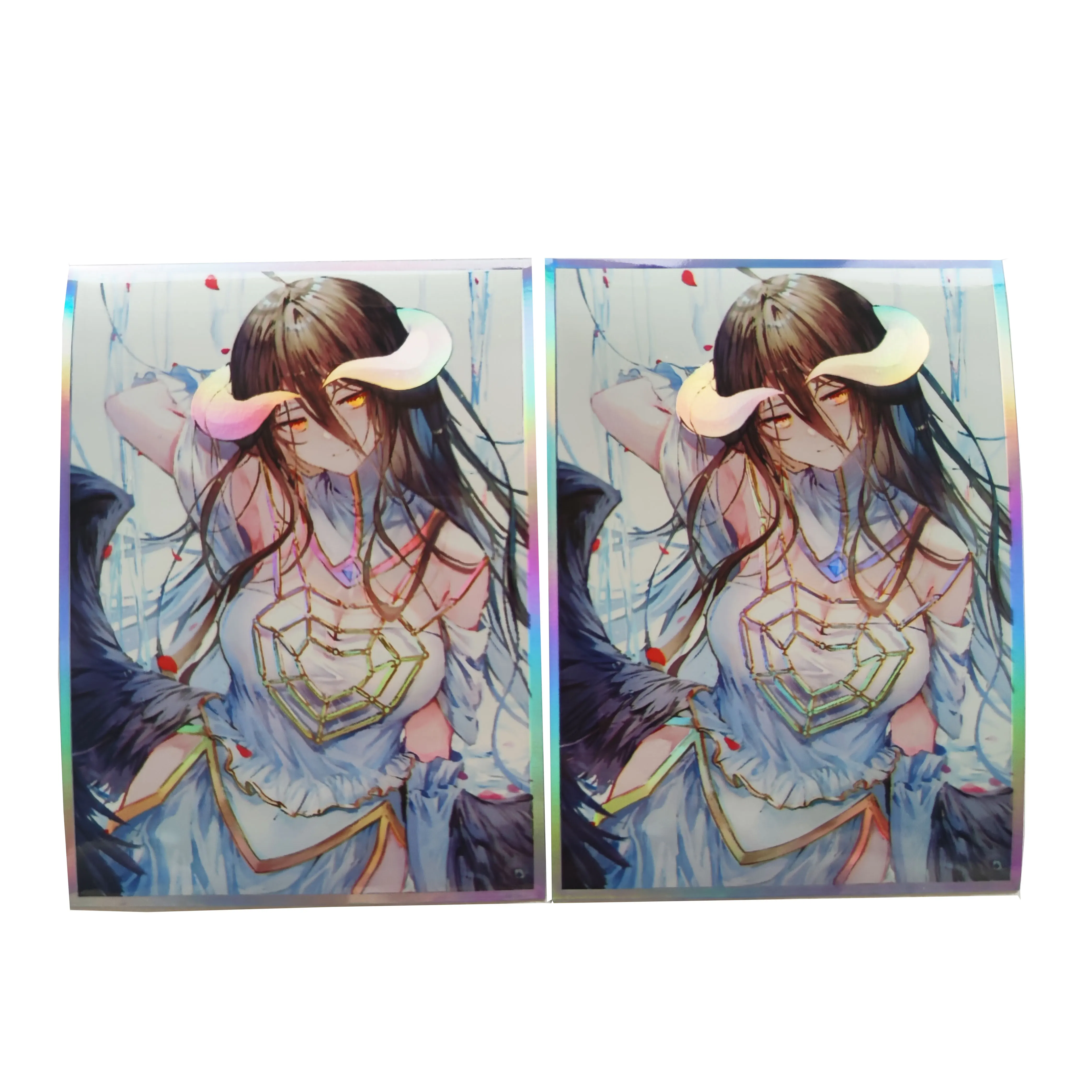 

60PCS/LOT Laser Anime Card Sleeves 67x92mm Trading Cards Illustration Convenient Protector Card Cover for PKM Board Games Cards