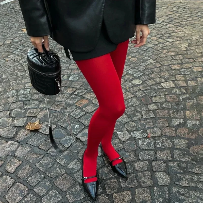 Frauen Strumpfhosen Schlank Feste Strumpfhosen Ultradünne Spitze Strümpfe Samt Jahr Rote Socken Frau Hochzeit Sexy Elastizität Leggings