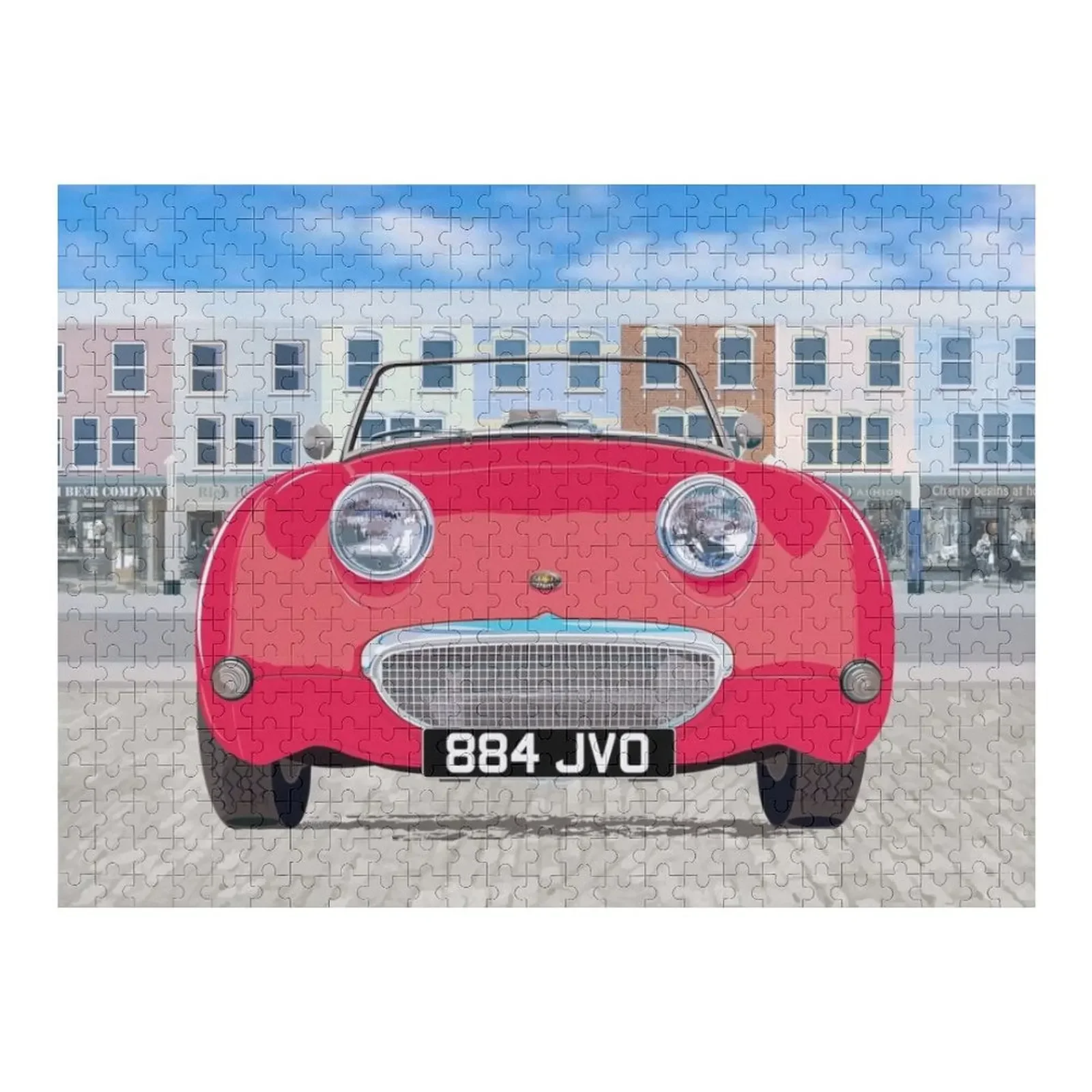 

Cherry Red Bug-eye/Frog-eye – the first little Healey with a big smile! 884 JVO Jigsaw Puzzle Custom Kids Toy Wood Adults Puzzle