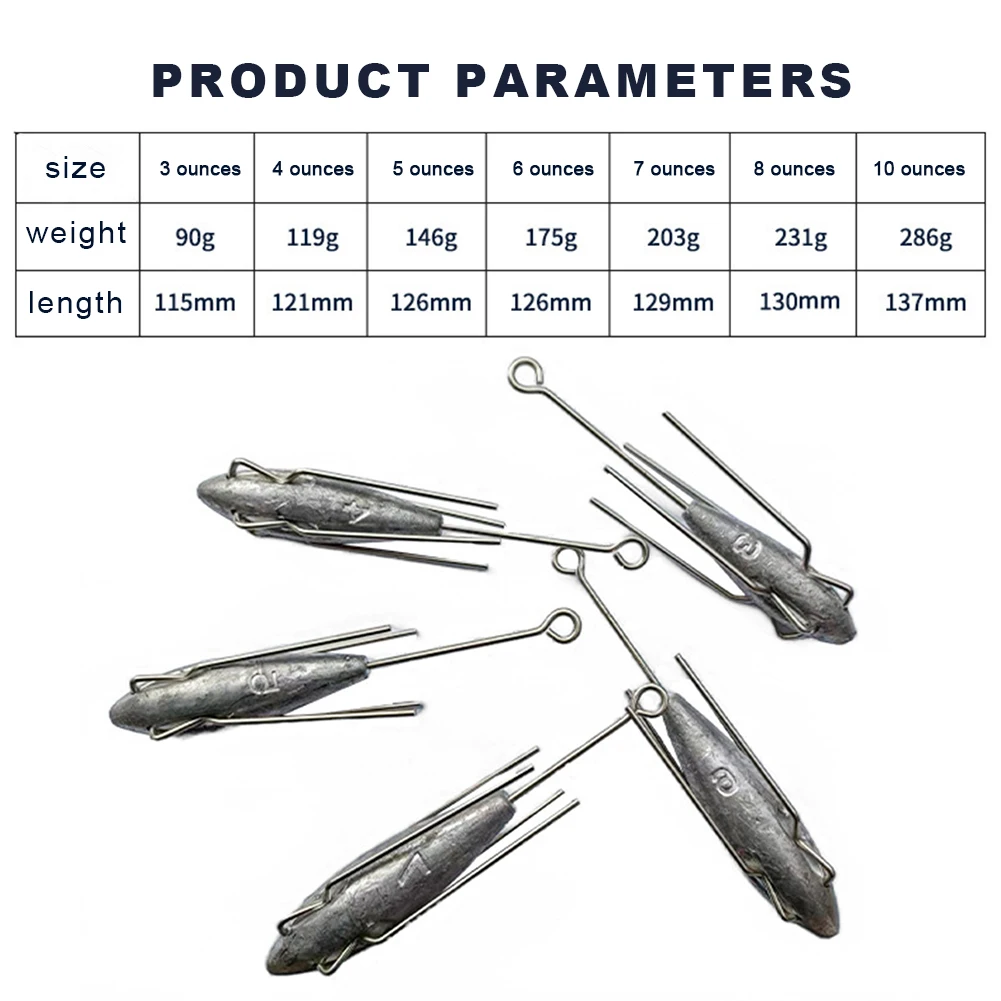 Fishing Drop Shot Long Tail Spider Weights Wear-resistant Surf - Main Image
