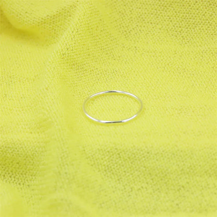 

ZFSILVER Lovely Silver 925 Sterling Fashion Simple Smooth Circle Rings For Women Female Matchall Korean Wedding Party Jewelry