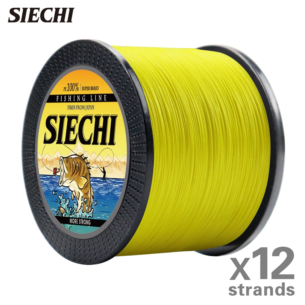 

SIECHI Brand Fishing Line 300M 500M 1000M 12 Strand Braided Fishing Line Multifilament PE Line For Sea Fishing Wire 33-149.9LB