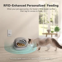RFID Smart Cat Feeder With Collar Sensor, Timed Auto Dispenser For MultiCat Homes, 4 Feeding Modes Supports Wet And Dry Pet Food 2