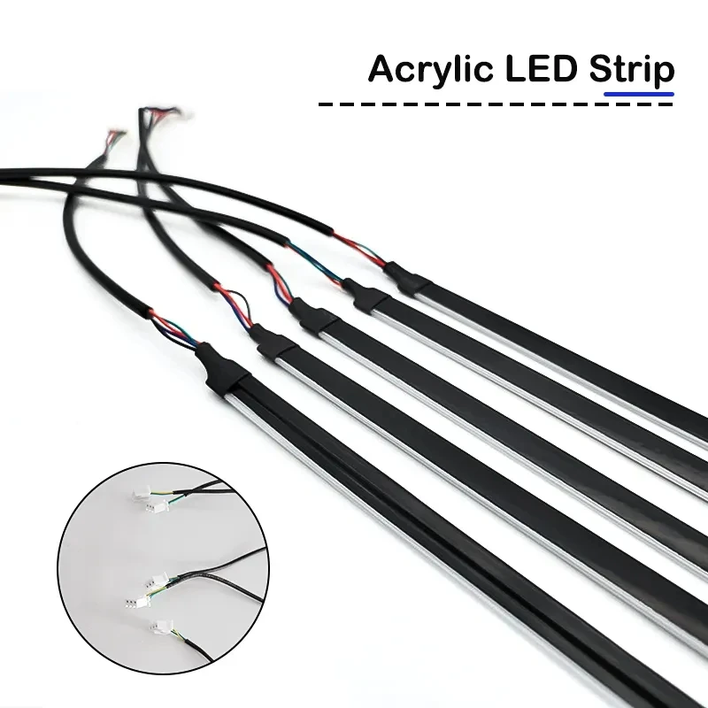 자동차 주변 조명 RGB 213, 64 색 LED 인테리어 레인보우 아크릴 스트립, 심포니 원격 분위기 램프 키트, 18 in 1, 22 in 1 스트리머