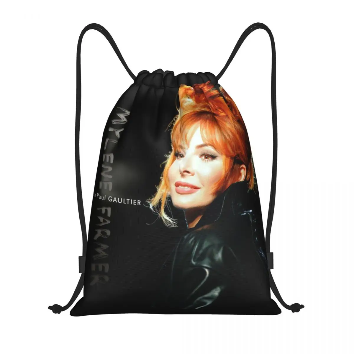 

Mylene Farmer Drawstring Backpack Sports Gym Bag for Men Women Shopping Sackpack
