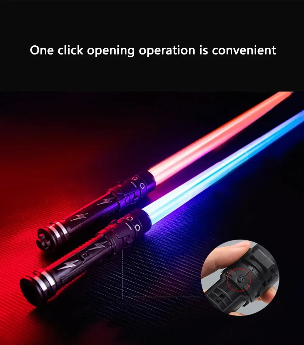 Double Laser Sword Lightsaber Kids Rave Transformation Cosplay Flashing Sword Boys Toy Gift