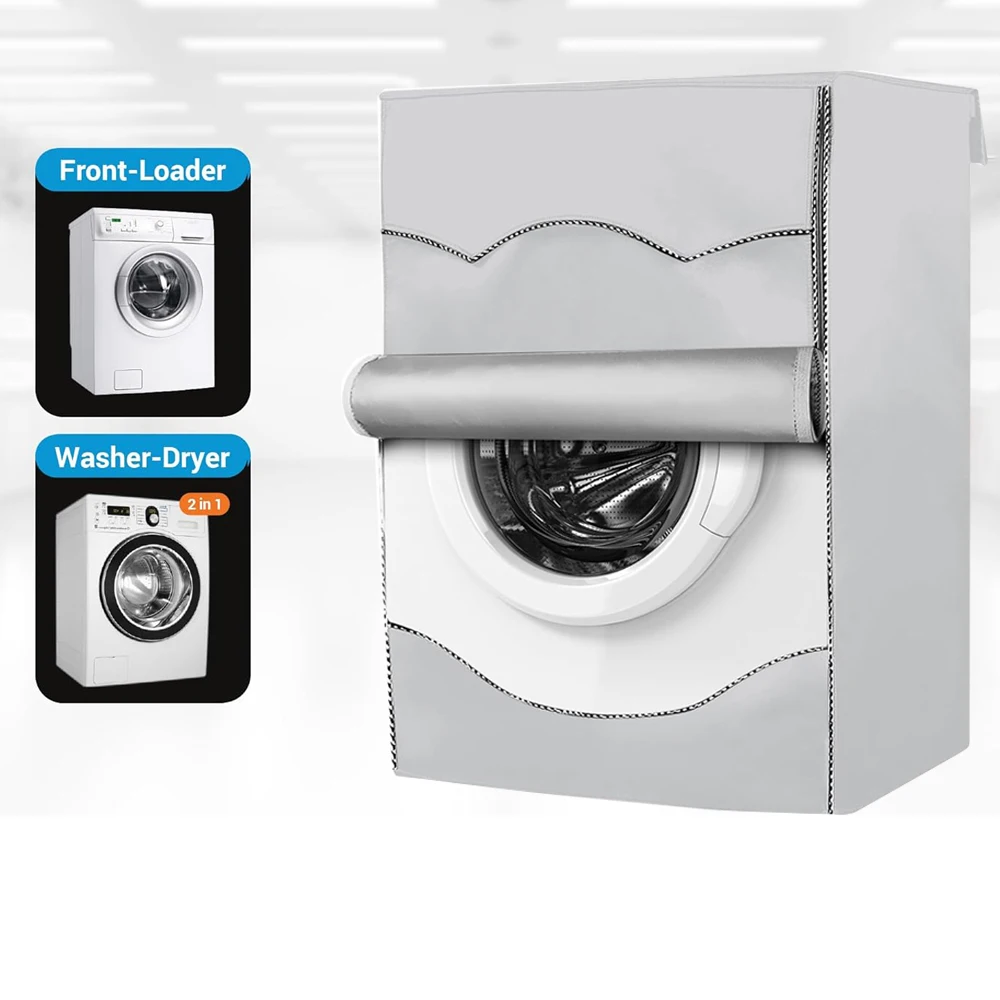 210D Waterproof Case Silver Coating Washing Machine Cover Sunscreen Front Load Laundry Dryer Cover washing machine cover