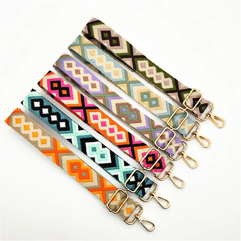 Nylon Bag Strap Women Handbag Belt Wide Shoulder Crossbody Bag Straps Messenger Handles For Handbag Purse Strap Bag Accessories 1pc deepeel 30 60cm colorful pu leather bag straps purse handbag handles gold chain buckle weave sling diy handmade accessories