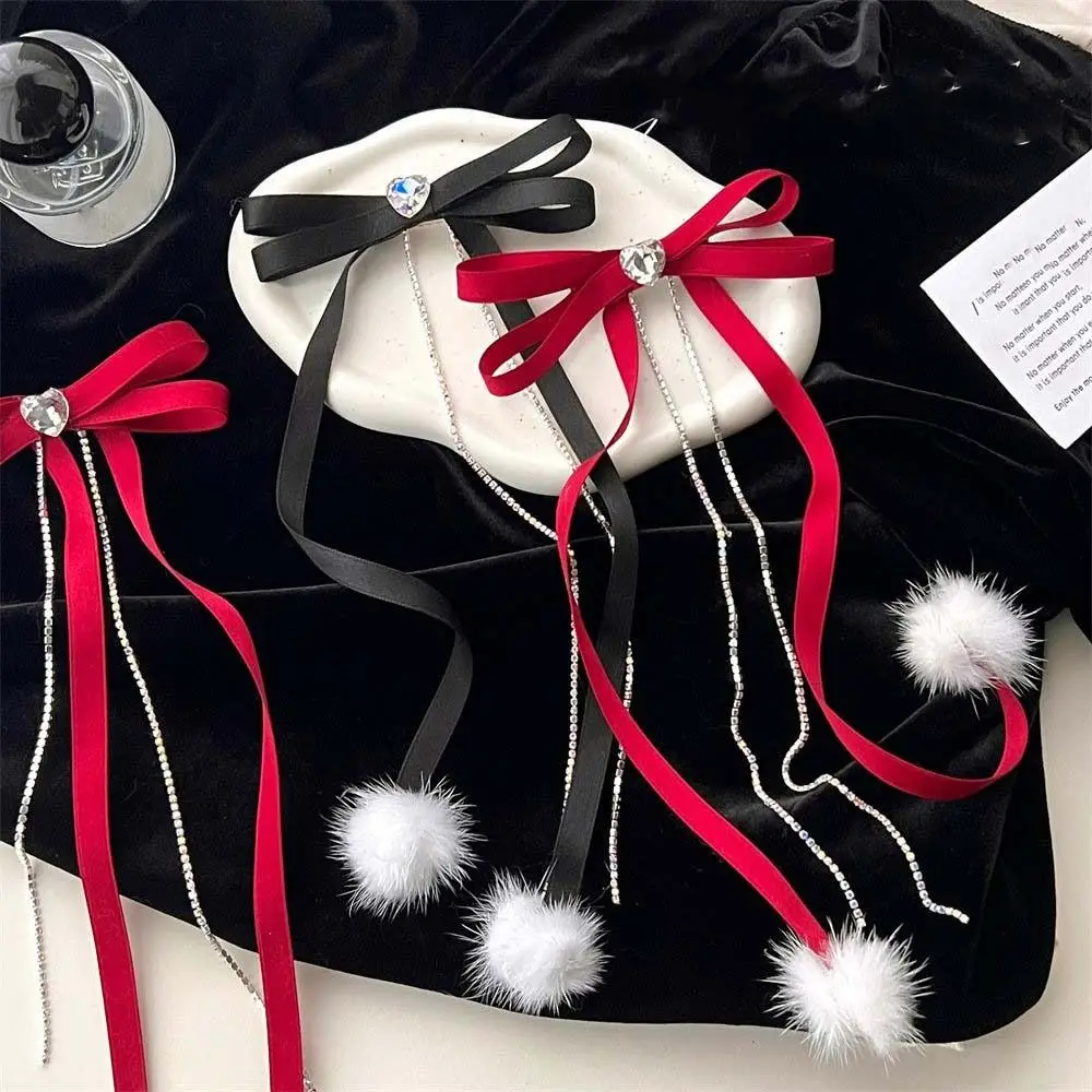 

Korean Bowknot Hair Clips Bow Crystal Barrettes Women Bow Duckbill Clip Hair Pins Temperament Hair Clamp Headwear