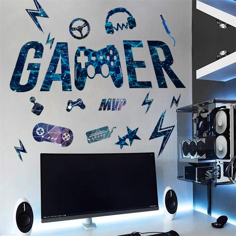 Wall Stickers Boys Bedroom Gamer  Gaming Accessories Room - Vinyl Wall  Stickers Room - Aliexpress