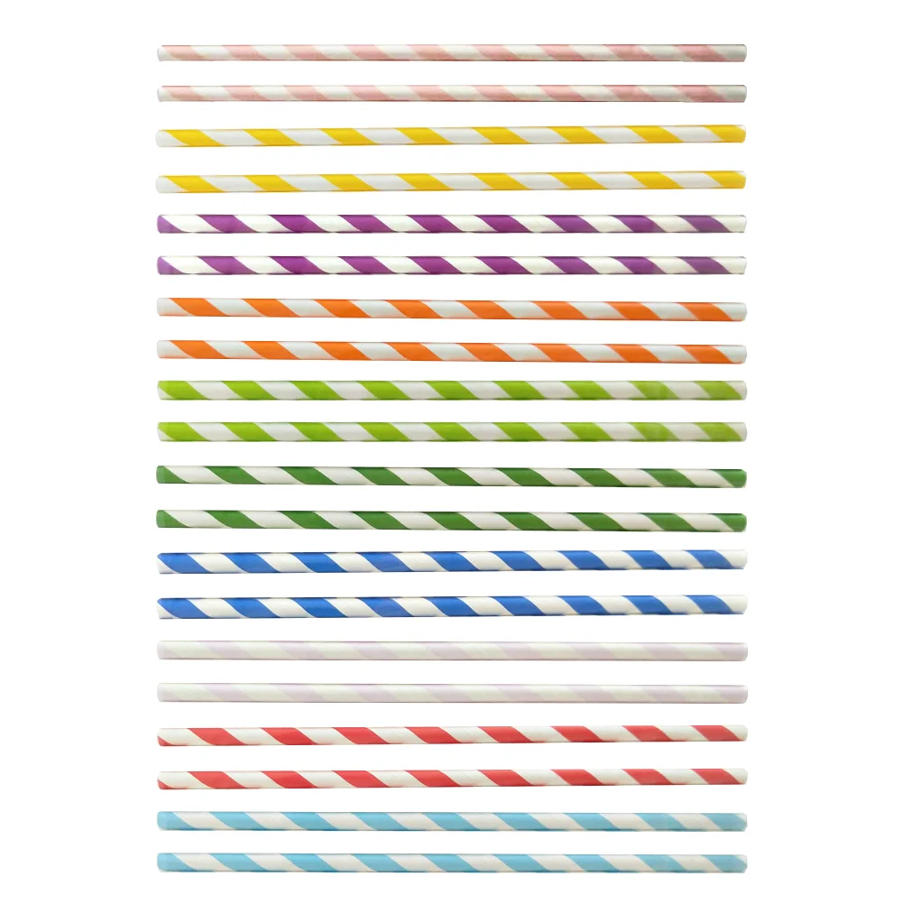 250 Pcs Commemorative Earrings Decorative Drinking Straw Decorate Straight Straws