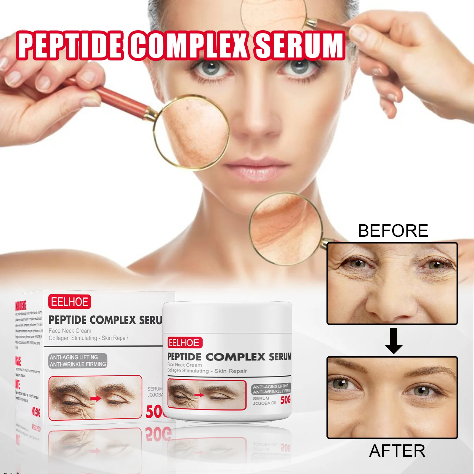 New Peptide Wrinkles Removal Cream Firming Lifting Fades Fine Lines Eye
