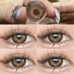 Bio - Essence Natural Blue Contact Lenses - Yearly Wear, 2pcs Set (OMG BROWN)