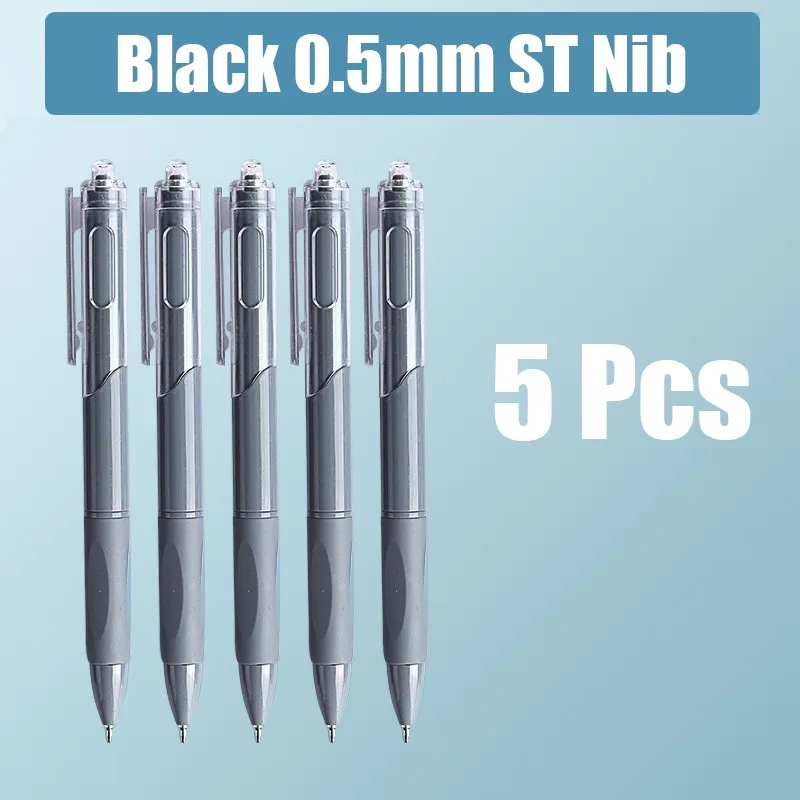 Boligrafo Punta Fina Bolígrafo De Gel Retráctil De Alta Calidad, 5 Piezas, 0,5mm, Secado Rápido, Tinta Negra, Punta Fina, Critura Suave, Suministros Colar Y De Oficina - AliExprs Bolígrafo Elegante Hombre