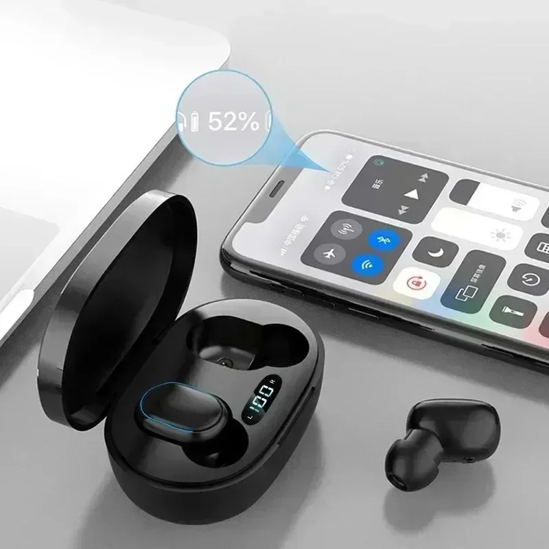 TWS E7S Wireless Earbuds Bluetooth 5.0 Stereo Sport Headphones with Microphone Charging Box for Smartphone 3