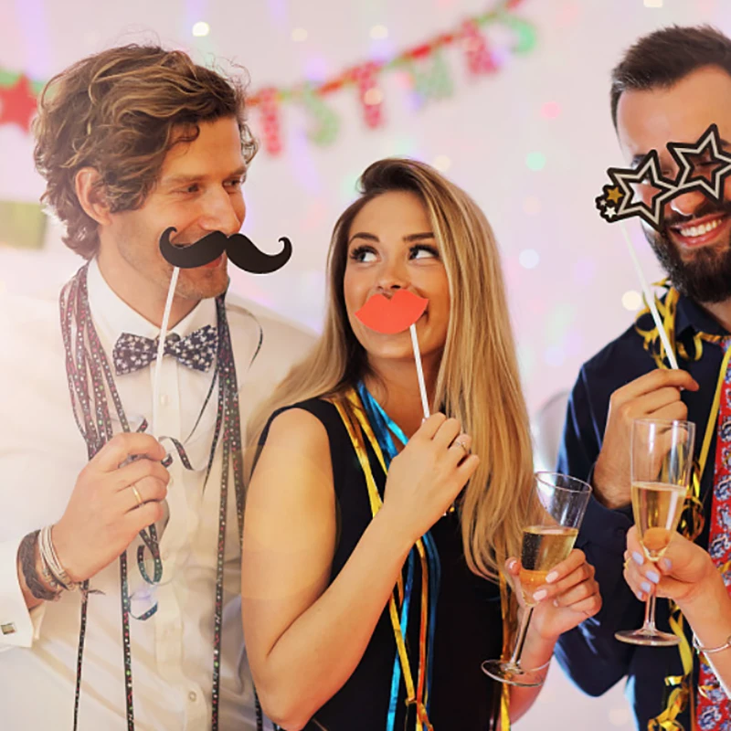 Wedding Decoration Photo Booth Props Bride To Be Hen Party DIY Mustache Lips Bride Photobooth Groom Mr Mrs Bridal Shower Decor Handheld Photo Props Wedding Photo Backdrop