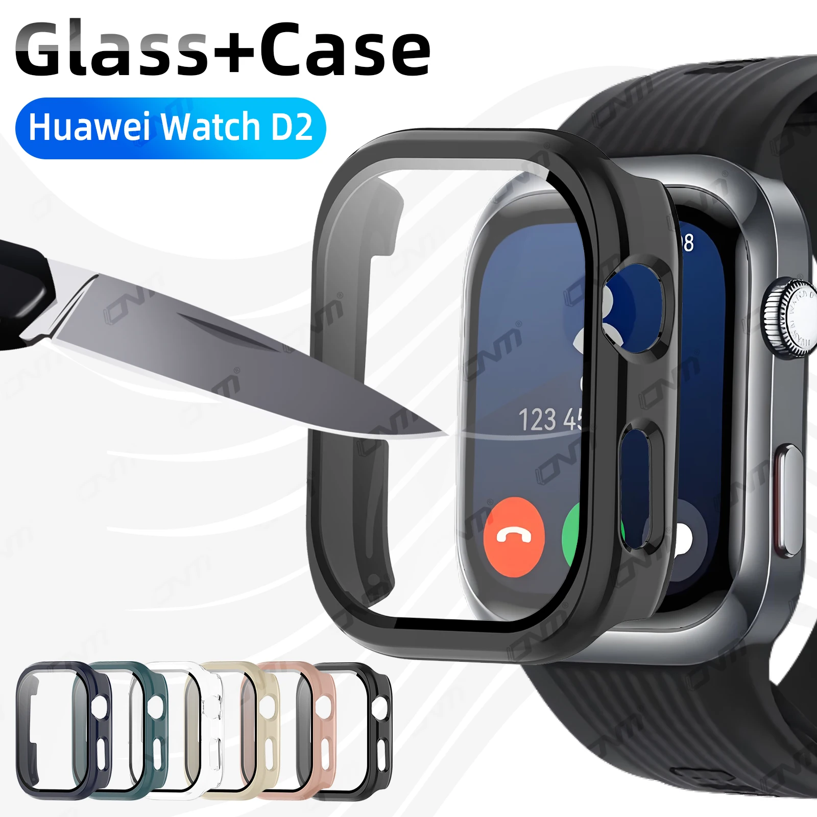 Durable Tempered Glass Screen Protector & Hard PC Bumper Case