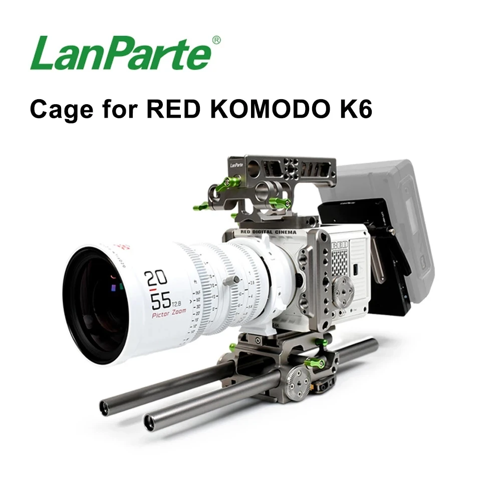 Lanparte Kmdc-02 Camera Cage Rig Per Red Komodo 6K Camera Adattatore Hadle In Legno Staffa Di Montaggio Per Scarpe Fredde