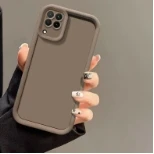 Liquid Silicone Shockproof Back Cover - Enhanced Protection Case - Galaxy M22 4G (Brown)