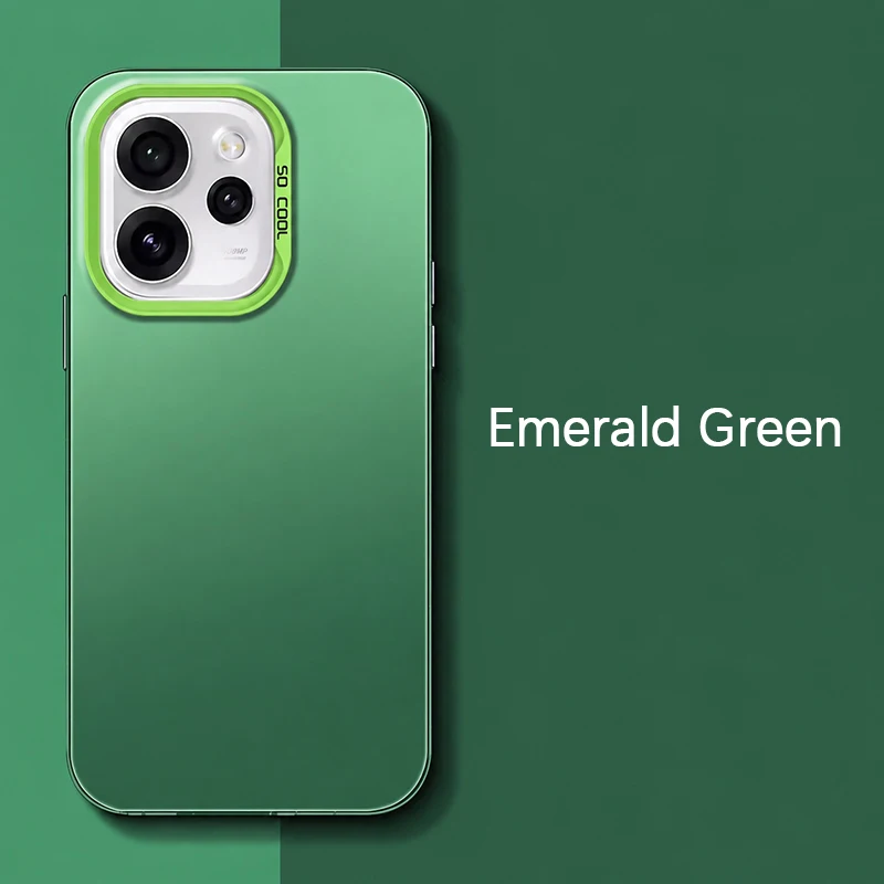 Enhanced Matte Shockproof Phone Case with Metallic Texture - Hard Armor Back Cover