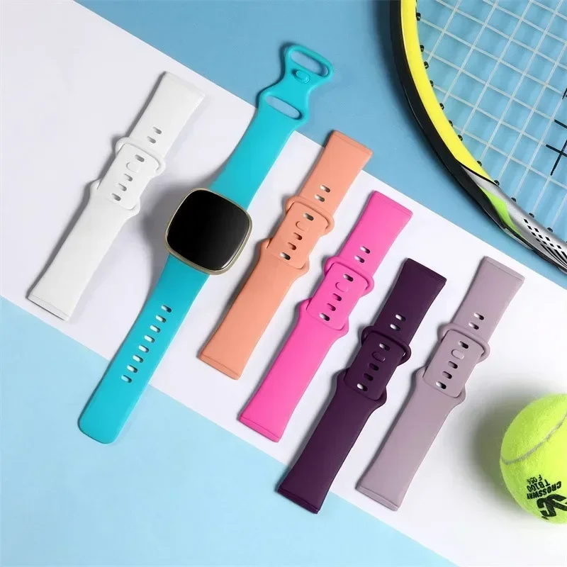 Soft Silicone Sport Bands for Fitbit Versa 3 and Sense Smartwatches