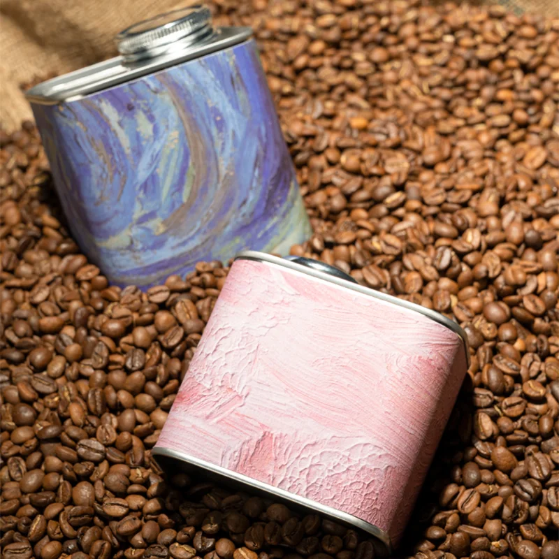 Coffee Bean Sealed Can Tinplate Box Kitchen Storage Food Grade Storage Preservation Tin Can Barista Storage Tool 150g 200g
