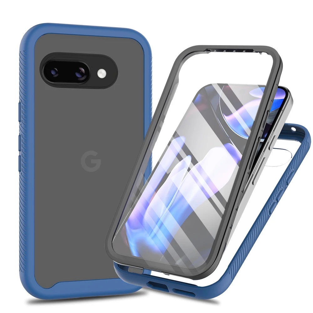 PET Screen Protector Shockproof Case with TPU Frame and Transparent Acrylic Back Cover