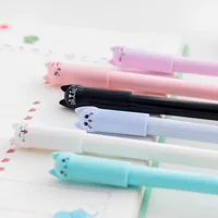 10Pcs/Lot Cute Cat Gel Pen Kawaii Kitten Neutral Pen 0.38mm Black Gel Ink Pens School Writing Stationery Office Supplies Gift 3
