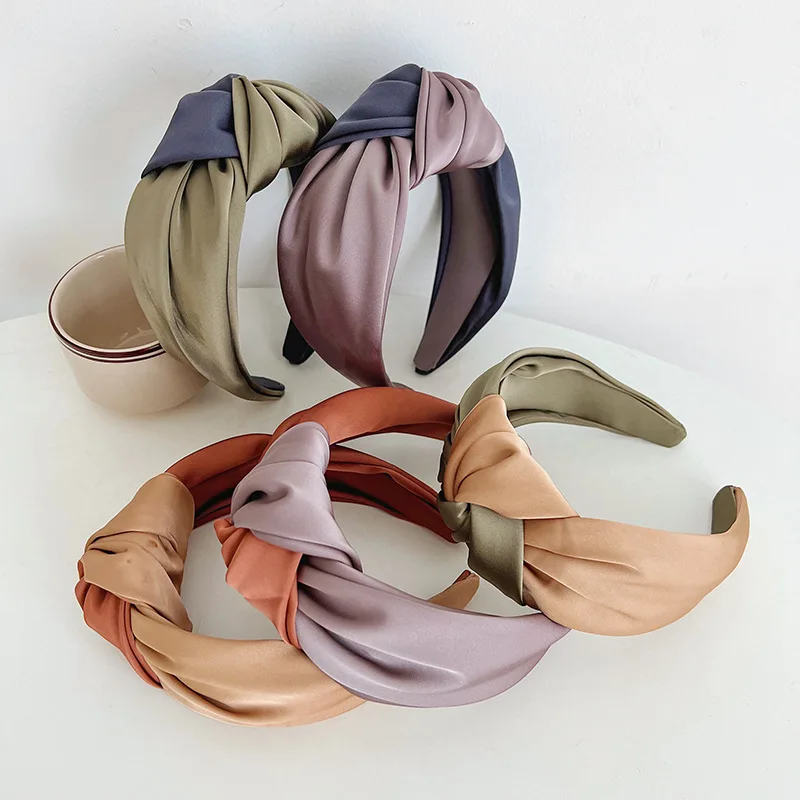 JWICOS Satin-Haarband Mit Knoten – Elfenbeinfarben, Für Damen & Mädchen, Bequem Und Stylisch