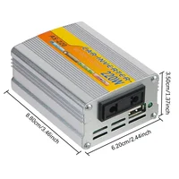 High-power รถติดตั้งอินเวอร์เตอร์พลังงานแสงอาทิตย์ 220W หม้อแปลงแรงดันไฟฟ้าแบบพกพา DC 12V To AC 220V Conversion USB แบตเตอรี่คลิป 1