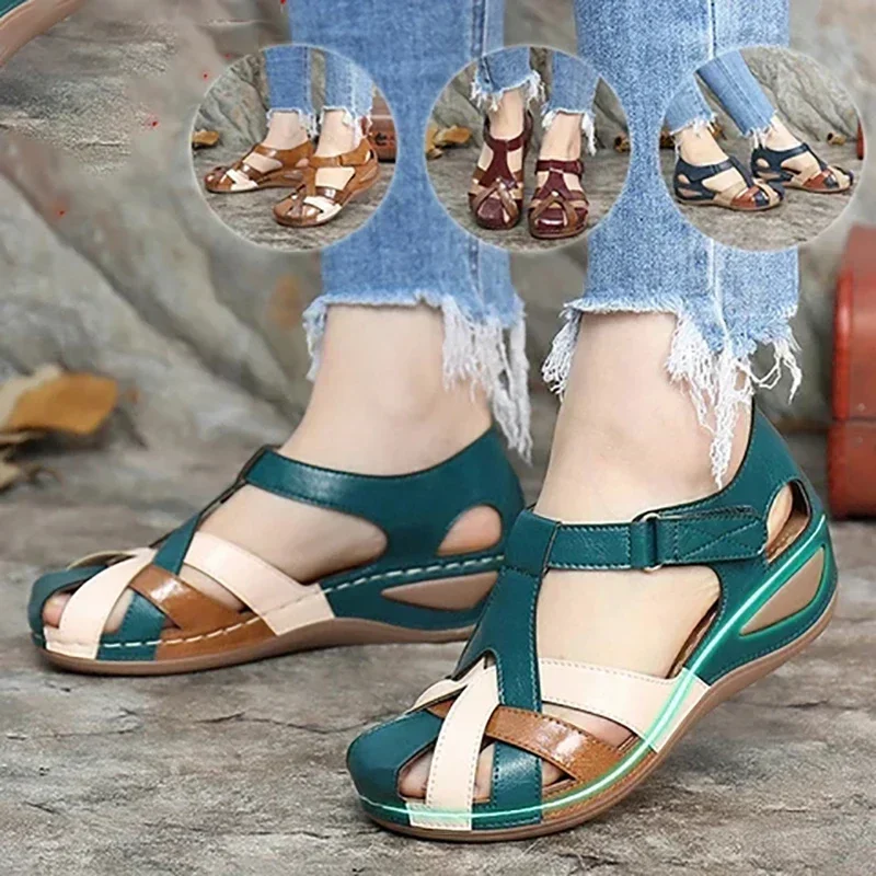 Fashion Women’s Slip-On Sandals – Waterproof, Casual, Comfortable Outdoor Summer Shoes, Plus Size Beach Footwear Sandals