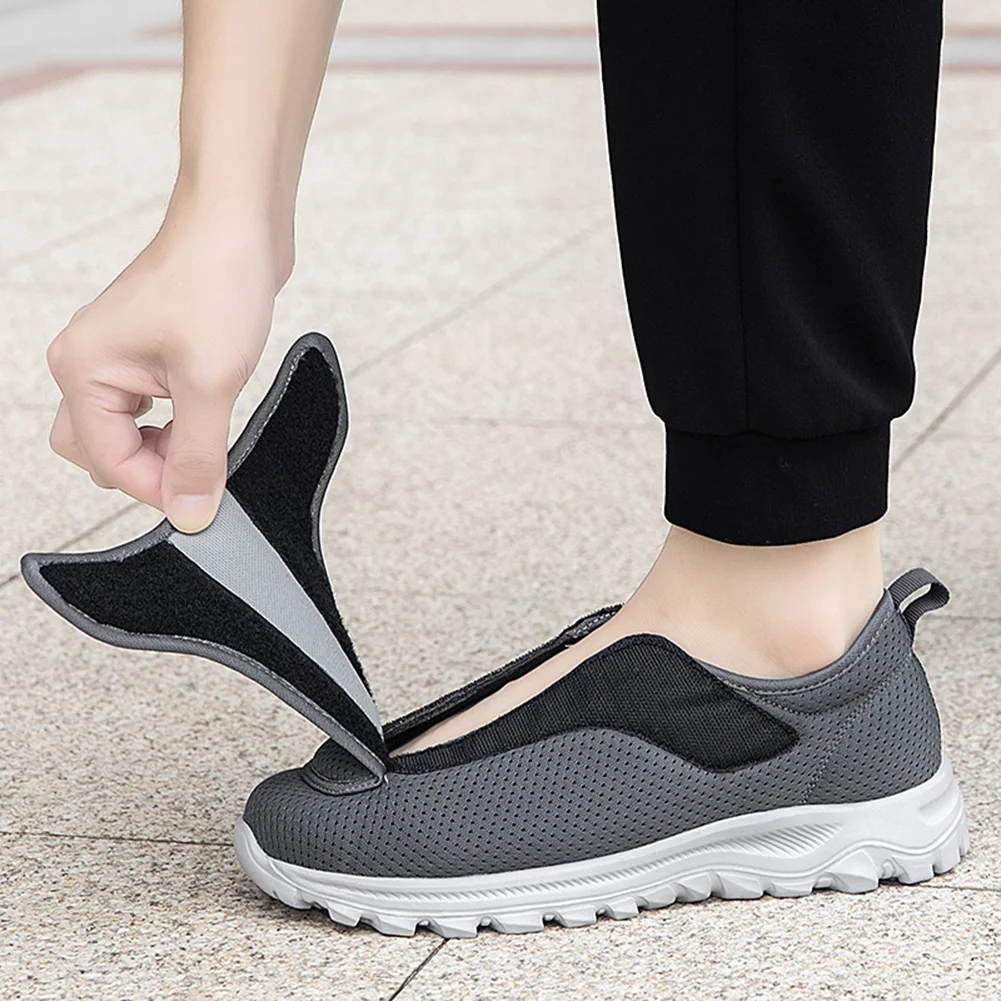 Casual Orthopedics Wide Feet Swollen Shoes for Men Thumb Eversion Adjusting Comfortable Diabetic Shoes Outdoor Walking Sneakers