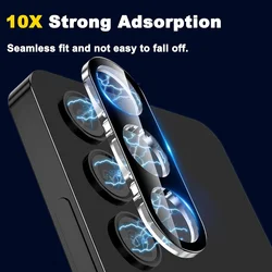 2 - Pack Crystal Clear 3D Curved Camera Lens Tempered Glass Protector - Samsung S25 FE