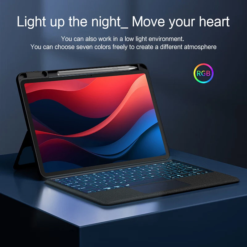 Capa Teclado Mágico para Lenovo Xiaoxin Pad Tablet Espanhol Smart Cover Espanhol Tab M11 Tb331fc Tb330fu 11 2024 - Imagem 2