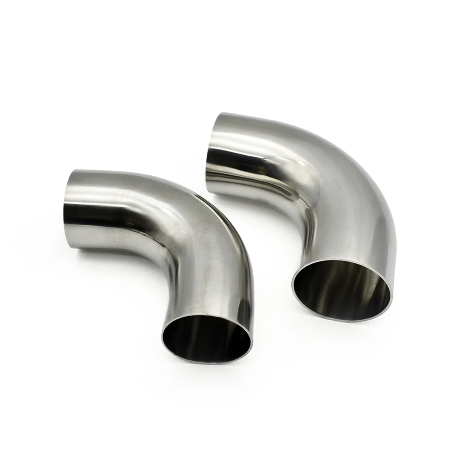19mm-108mm SS304/316 Codo Sanitario De Acero Inoxidable De 90 Grados Alargar Instalación De Tubería De Soldadura Sin Costuras Pulido Grado Alimenticio - AliExprs
