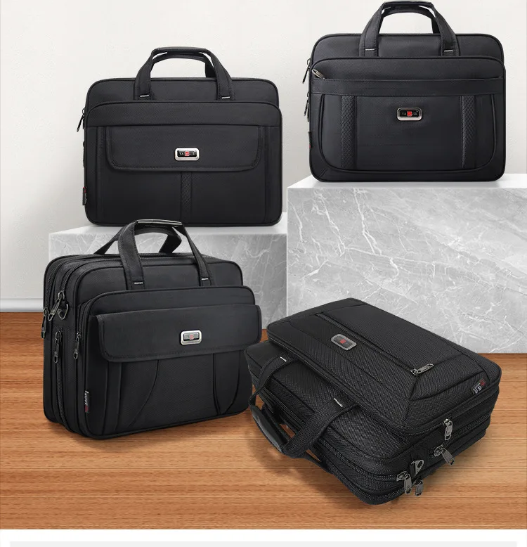 Business men's briefcase canvas waterproof large capacity 15.6 inch laptop bag work bag business bags official office laptop bag,leather briefcase,business shoulder bag