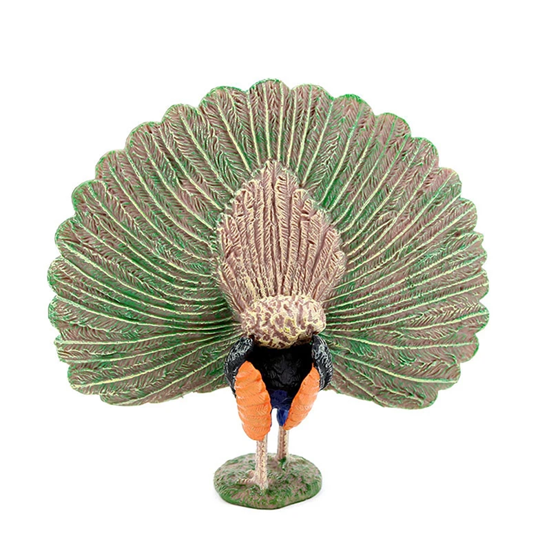 Simulation Peacock Bird Figurines PVC Action Figures Models Collection Educational Toy For Children Miniature Landscape Ornament miniature figurines