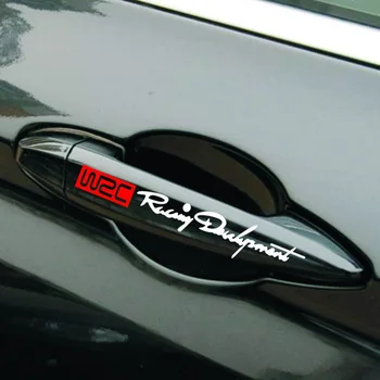 4 pezzi adesivi per maniglie auto WRC Rally Racing Stripe decalcomanie per auto adesivi JDM in vinile sulla porta dell'auto Tuning accessorio esterno automatico Decor