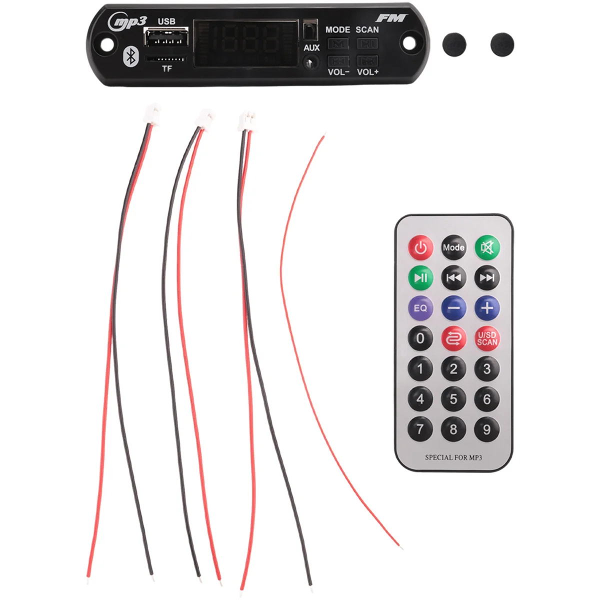 JQ-D011BT 블루투스 MP3 디코더 보드 전력 증폭기, FM 라디오 DIY 모듈, TF 플레이어 통화 녹음 지원, 2X25W