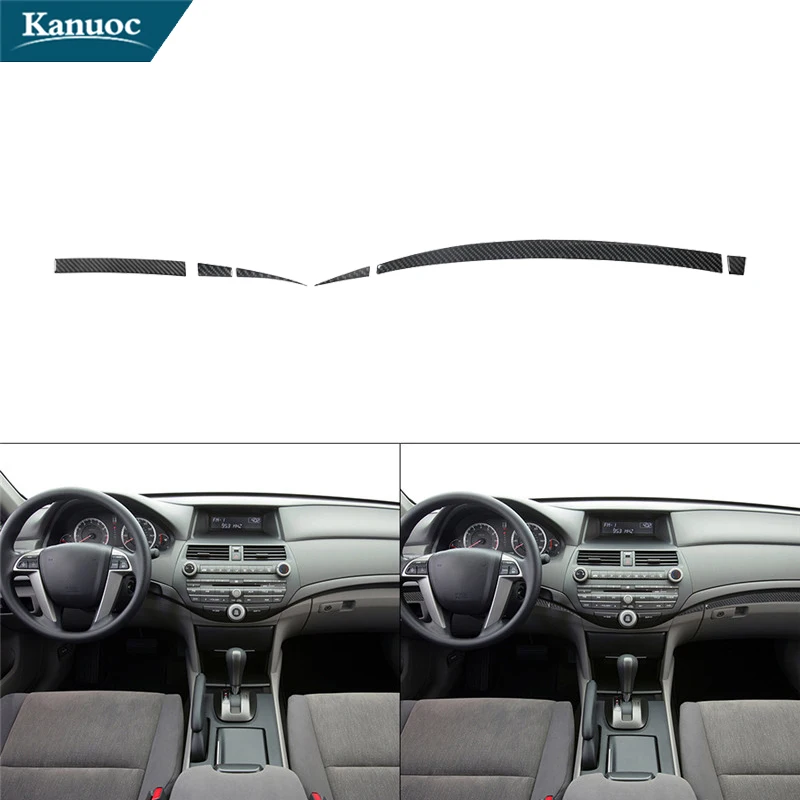 

For Honda Accord Coupe/Sedan 2008-2012 Carbon Fiber Instrument Panel Stickers Trim Strip Car Interior Decorative Accessories