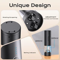 Moulin à sel et à poivre électrique automatique 2 en 1, double chambre avec têtes de broyage séparées, moulin réglable USB pour la cuisine 4