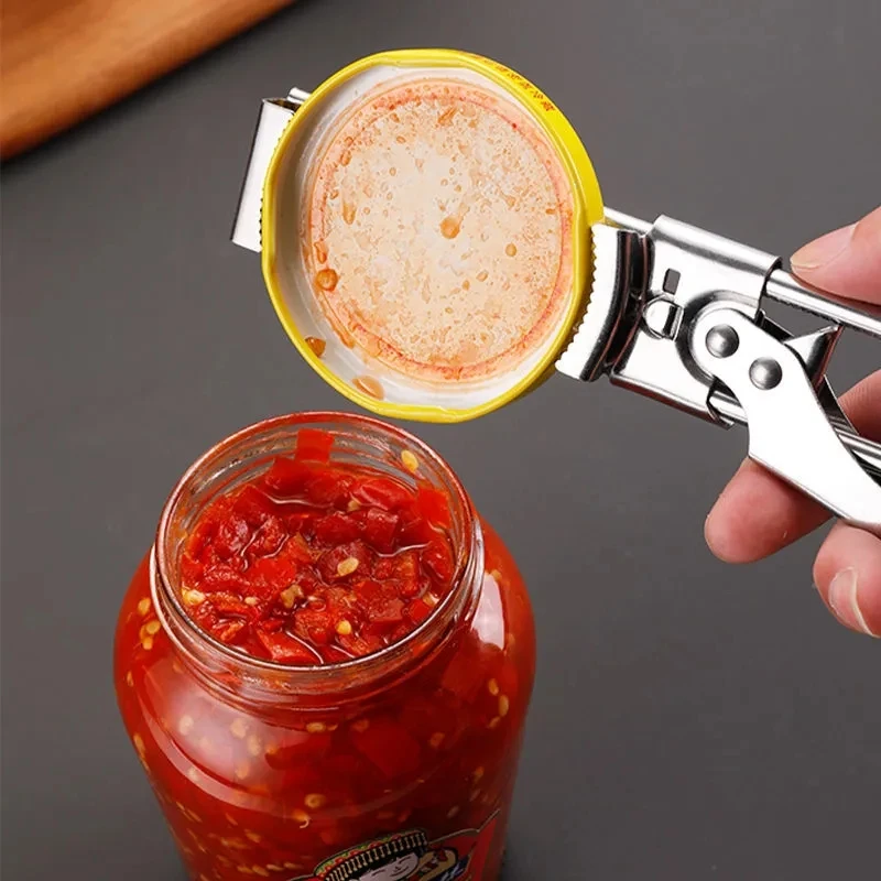 Adjustable Multi-Function Bottle Cap Opener Stainless Steel Jar Opener Screw Can For Kitchen can opener bottle opener kitchen tools multifunctional tool