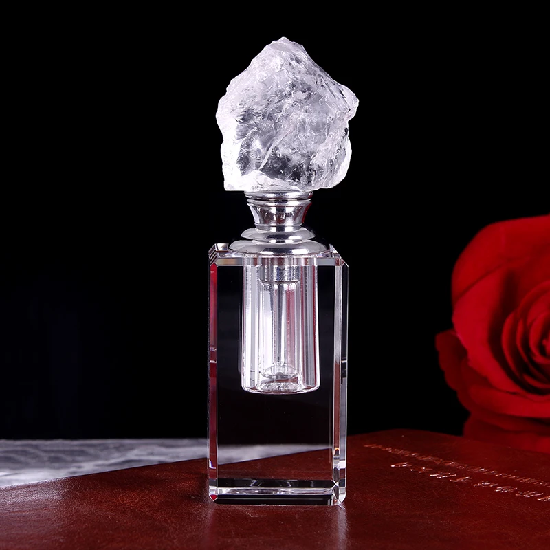 Transparent Natural Crystal Perfume Bottle Essential Oil Smear