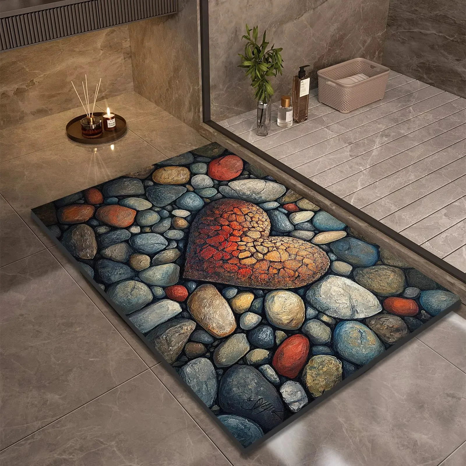 VIKAMA rutschfeste Badezimmer-Fußmatten im amerikanischen Stil, wasserabsorbierende und schmutzabweisende Eingangstürmatten, Heimdekoration – Detail 4