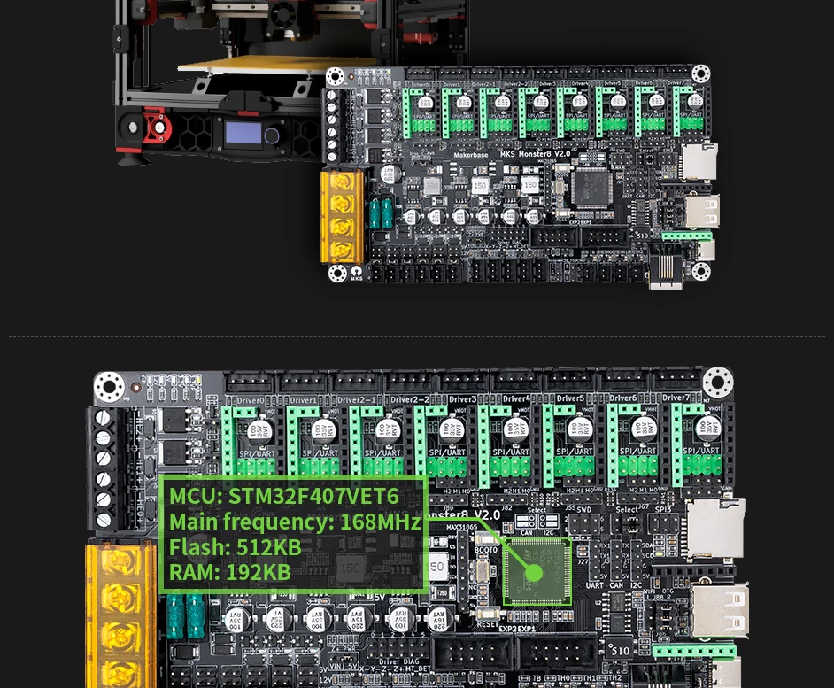 peças da impressora, tmc2209 para voron vs polvo aranha, 32bit