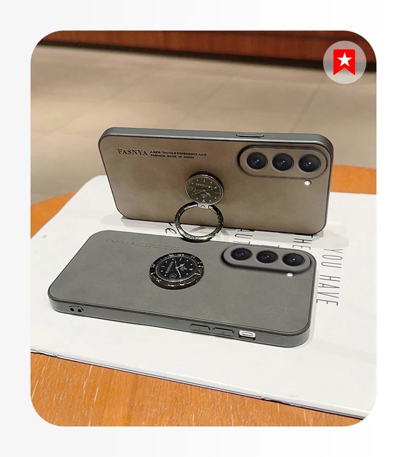 Étui en cuir avec anneau pour Samsung Galaxy S23, S24, S20, S22, S10, S9, S8 Plus, Ultra, Fe, Note 8, 9, S21, style rétro_voghion.com