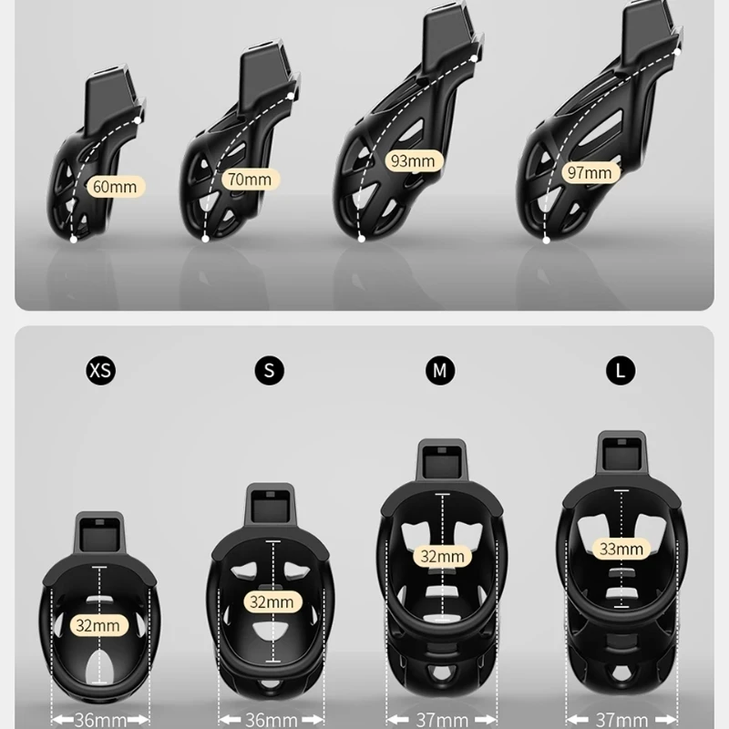 Cobra Male Penis Chastity Cage With 3 Size Arc Penis Rings Discreet Sissy Femboy Cock Cage Devices Men Adult Goods